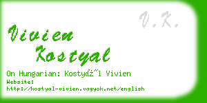 vivien kostyal business card